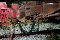 Photo of two caboose couplers with air hoses and angle cocks
